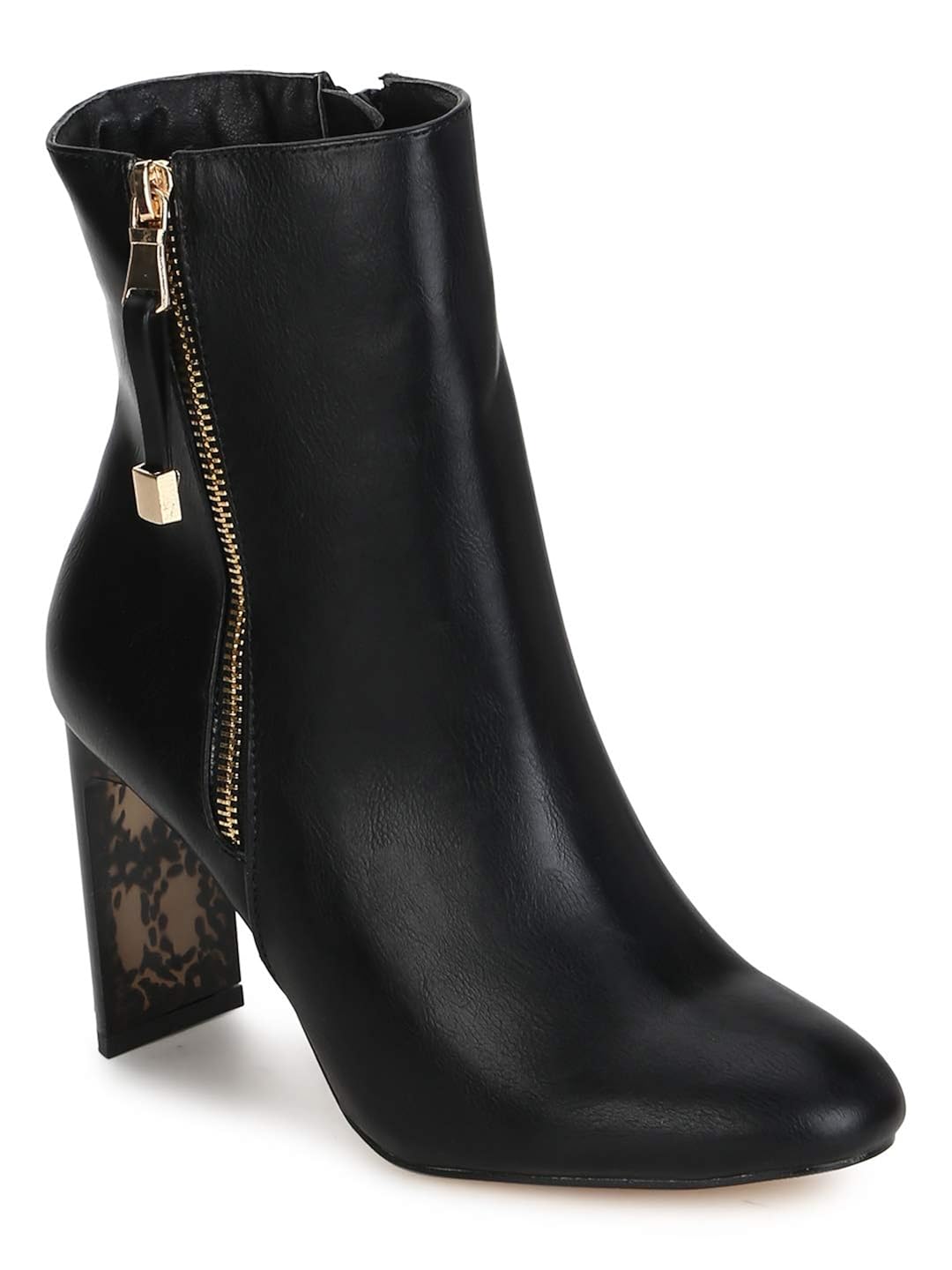 Buy Truffle Collection Women S Kiss4 Black Pu Boots At Amazon In