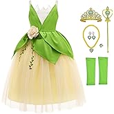 MDYCW Princess Halloween Costume for Girls, Birthday Party Fairy Dress Up, Special Occasion Dress