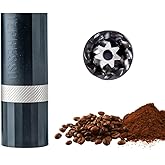 1Zpresso Q Air Manual Coffee Grinder-Black, Mini Slim Travel Sized Fits in the plunger, Stainless Steel Conical Burr, Numerical Adjustable Setting for Pour Over French Press Cold Brew.