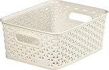 Curver My Style Rattan Effect Set of 3 Storage Baskets 13 L Off White