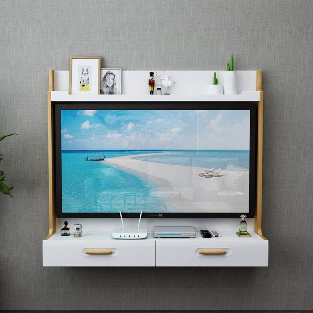 Wall Mounted Tv Cabinet Tv Frame Wall Shelf Floating Shelf Multimedia Console With Drawer Suitable For 46 50 Inch Tv Tv Stand Multifunctional Display Shelf Amazon Ca Home Kitchen