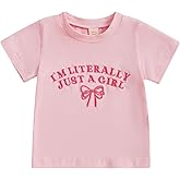 Summer Toddler Baby Girl T-Shirt Bow Letter Embroidery Short Sleeve Tops Cute Graphic Tee Spring Clothes