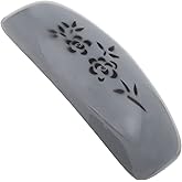 Camila Paris CP3439 French Hair Barrette Clip for Girls, Rubberized Automatic Clasp Strong Hold Grip Hair Clips for Women, No Slip and Durable Styling Girls Hair Accessories, Made in France (Gray)