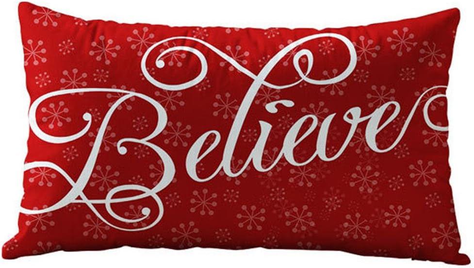 Sunday77 Christmas Cushion Covers Sofa Decorative Throw Pillow Case Polyester Home Rectangle Cotton Linter Pillow Cases