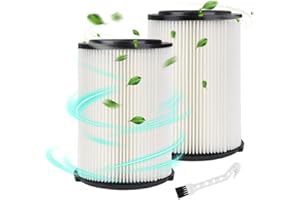 LAYMI VF4000 Replacement Filter for Ridgid 72947 Standard Wet dry Vac 5-20 Gallon, 6-9 Gal Husky Vacuum & Craftsman 17816 9-17816 WD5500 WD0671 RV2400A RV2600B WD06700 WD09450, 2 Pack