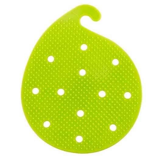 MagnusDeal Veg Peeler, Hot Catchy Heat Resistant Kitchen Craft Silicon Oven Cooking Grab Mitt Glove Grip Cum Vegetable Brush Barbeque BBQ and Cooking Qty.(1pc) Color-Green