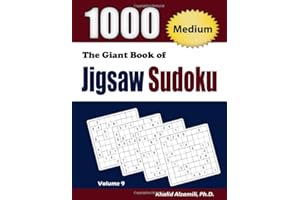 The Giant Book of Jigsaw Sudoku: 1000 Medium Jigsaw Sudoku Puzzles (Adult Activity Books Series)