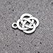 JETEHO 100 Pieces Reversible Celtic Shield Knot Charms Findings Jewelry Pendants Necklaces Making 15 X 18mm