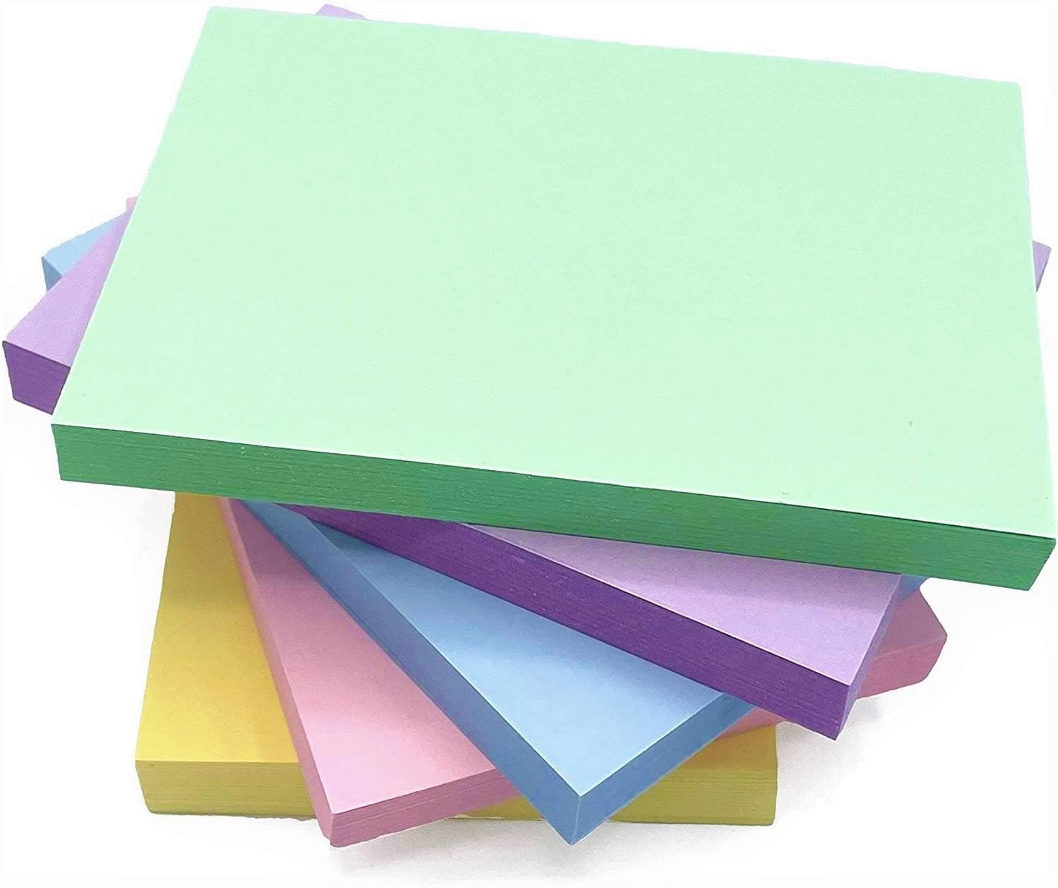 Flash Cards Pack of 250 Pieces in 5 Colours - Best of The Kind 160gsm Card - Size 100mm x 148mm - A6 - by Party Decor