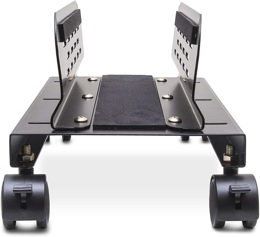Syba Mobile Desktop Tower Computer Metal Floor Stand Rolling Caster Wheels with Ventilation and Adjustable Width from 6 to 10 Inches - SY-ACC65057: Office Products
