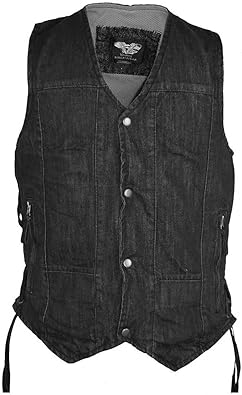 denim riding vest