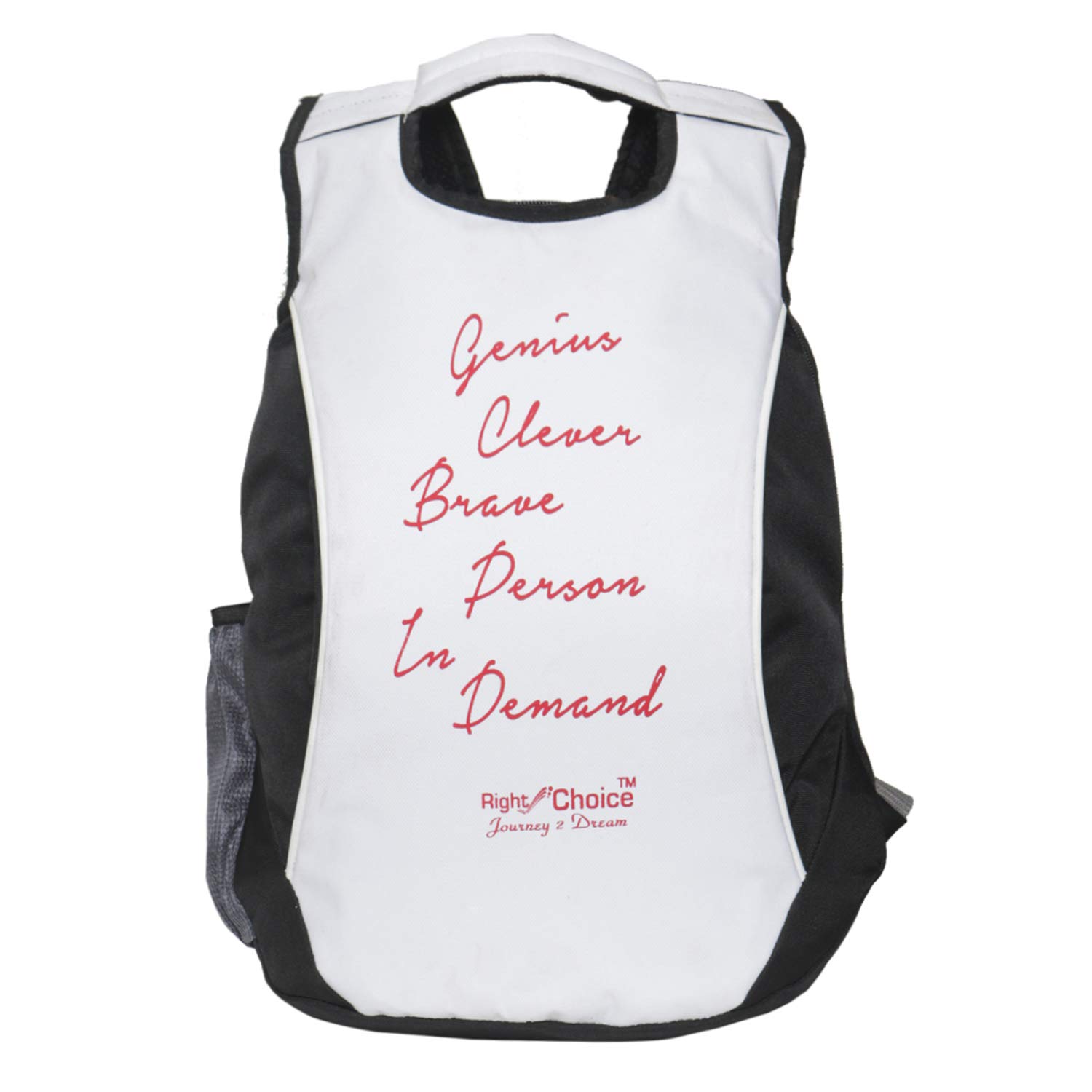 right choice (2081 genius) black white stylish tuff quality college school casual backpack bags (boys and girls)