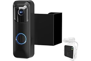 MAMERRY Blink Doorbell Mount, Anti-Theft Video Doorbell for No-Drill Mounting Bracket, Not Block Doorbell Motion Sensor, Doorbell Bracket Accessories for Houses Apartments Rentals (Black)