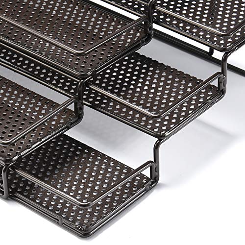 Veesun Expandable Spice Rack Organizer for Cabinet Kitchen Countertop Pantry,Standing Spice Organizer,Adjustable Wide(12.6" to 25"),Bronze.