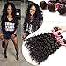 Nadula 8A Remy Virgin Brazilian Deep Wave Human Hair Extensions Pack of 3 Unprocessed Deep Wave Weave Natural Color Mixed Length (20 22 24inch)