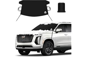 CLAWSCOVER Windshield Cover for Ice and Snow,Heavy Duty 600D Oxford Fabric,Snow Windshield Cover for Car,Trucks, SUV,MPV,Van,Standard Winter Frost Hails Windshield Protector Blanket,X-Large,72/57Wx50D Inch