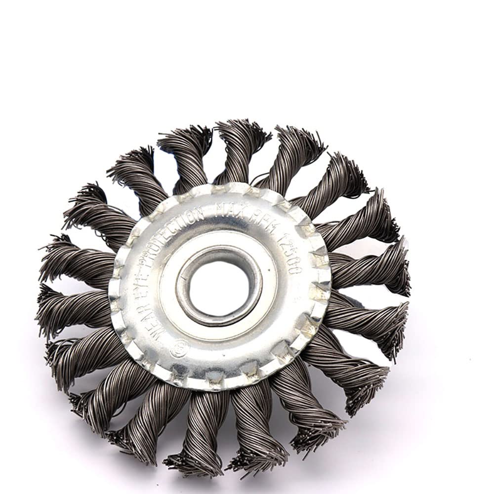 Twist Knot Wire Wheel, 100mm x 16mm Circular Angle Grinder Brush Wheel for Polishing, Sanding and Rust Removal