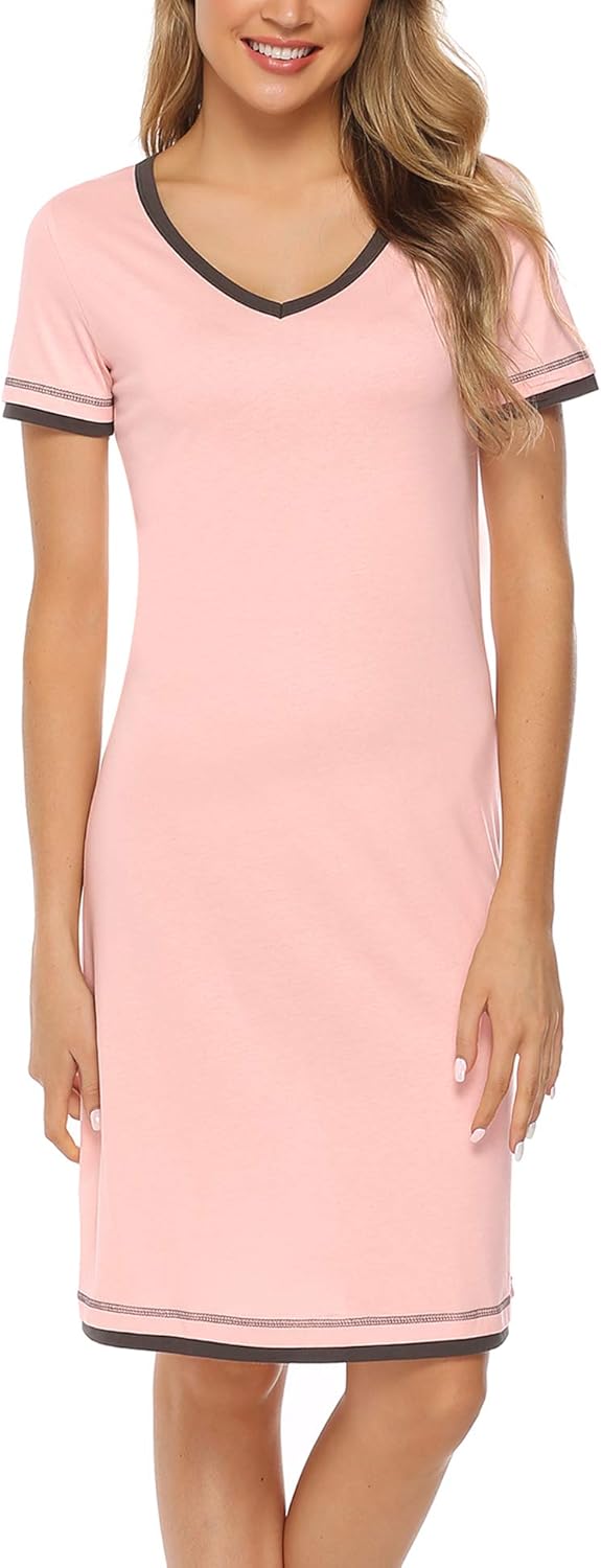 Chemises De Nuit Aibrou Pyjama Femmes Robe Femmes Chemise De Nuit Robe De Nuit Courte Ete Vetements De Nuit Chemise De Nuit En Coton Vetements Britec Com Br