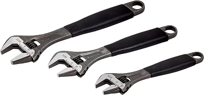 Bahco Bacho Alloy Steel Adjustable Wrench Set 3-Piece 9070/71/72