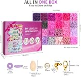 KAVAVO 20000 Clay Beads Bracelet Making Kit 120 Colors Flat Heishi Beads view 2