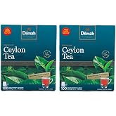 Dilmah Premium Ceylon Black Tea - 100 Tea Bags x 2 Pack (Total 200 Bags) - Bold and Refreshing