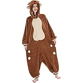 LSYYSKB Adult Cosplay Animal Onesie Halloween Costume Christmas Pajamas Sleepwear for Women Men