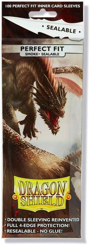 Dragon Shield Standard Size Sleeves 100pk Smoke Sealable (AT-13223)