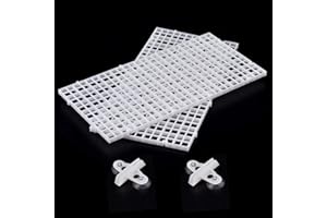 WEAVERBIRD 2Pcs Aquarium Divider Tray Plastic Grid Divider Tray Egg Crate for Aquarium Fish Tank Bottom Isolation, White