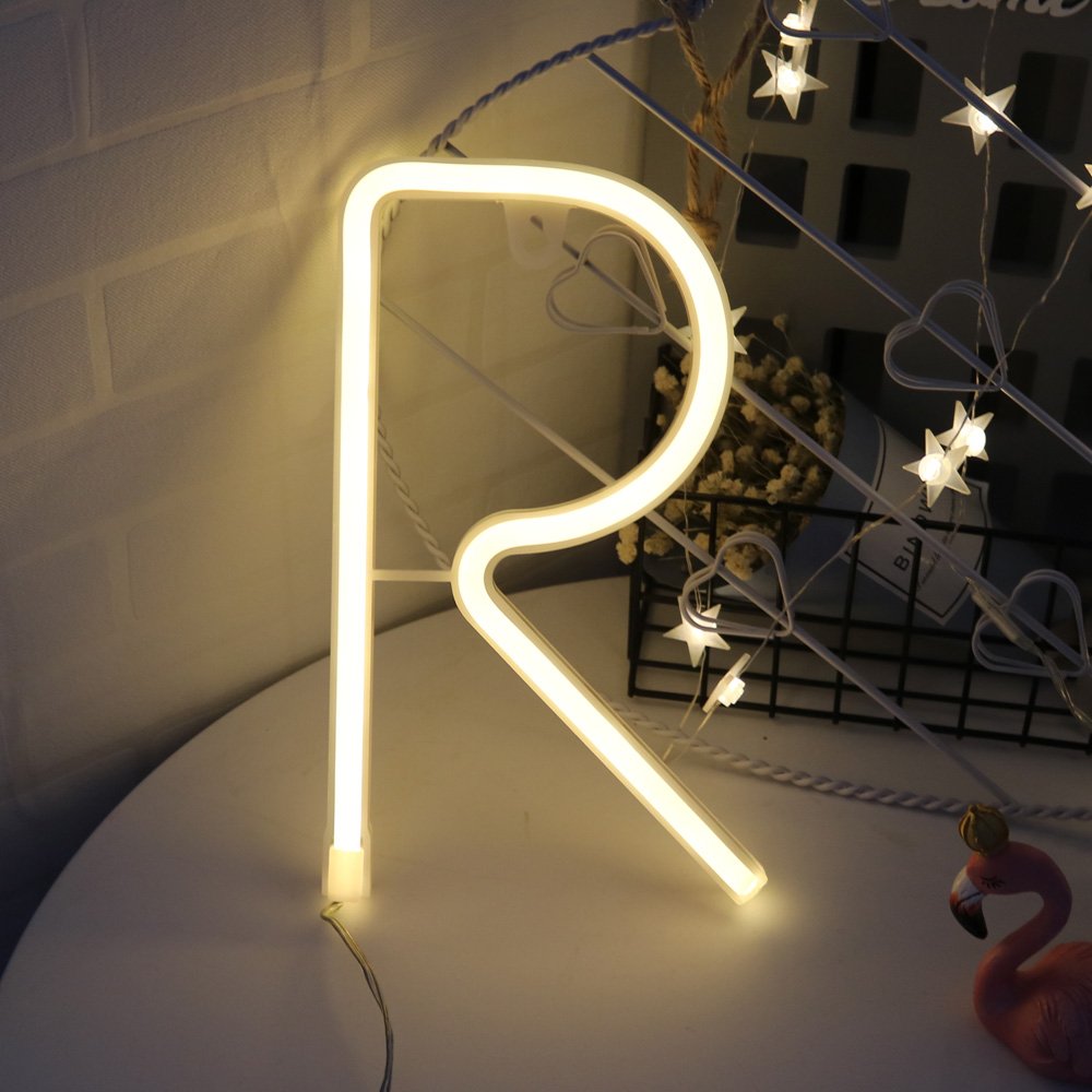 Obrecis Light Up LED Neon Letter Sign Wall Decorative Neon