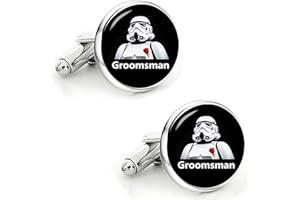Kooer Classic Wedding Cufflinks Personalized Star Cuff Links Jewelry Gift For Groom Best Man Groomsman Bridesman