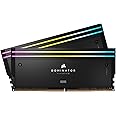 CORSAIR Dominator Titanium RGB DDR5 RAM 96GB (2x48GB) DDR5 6600MHz CL32 Intel XMP iCUE Compatible Computer Memory - Black (CMP96GX5M2B6600C32)