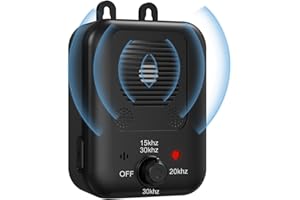 EUOTEO Anti Barking Device, Auto Dog Bark Control Devices with 3 Modes, Waterproof Bark Deterrent Box, Rechargeable Ultrasonic for Indoor & Outdoor Dogs, Safe Dogs People, Black K4