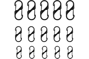 15pcs Zipper Clip Theft Deterrent, Backpack Zipper Lock Clip Quick Disconnect Carabiner Clip Keeps Zippers Closed Keychain Lo