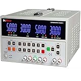 Dr.meter Digital Control DC Power Supply HY3005M-3, 3 Variable Outputs (30V/5A& 5V/3A) with Banana to Alligator Cable