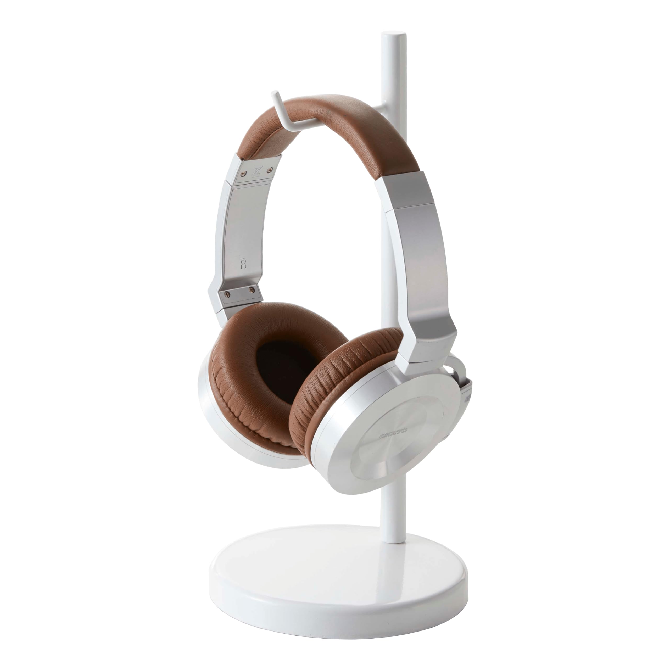 Yamazaki 2291 BAUTES Headphone Stand Round, white, Steel, Minimalist, 13 x 13 x 28 cm โ image 1