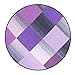 Secdtie Men's Classic Checks Purple Grey Jacquard Woven Silk Tie Necktie