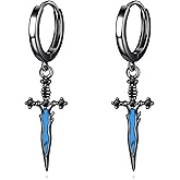 HOPEEZZ 925 Sterling Silver Earrings Sword and Dagger Hoops Viking Hoop Earrings Jewelry Gifts for Women Men