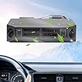 KONKENIE 12V Universal Car Underdash AC Evaporator Units Heat & Cool A/C Evaporator Kit 3 Speed Trucks Under Dash Air Conditioning Evaporator Heater for Engineering Vehicles Black,Replaces BEU-404-100