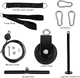 LFJ LAT and Lift Pulley System DIY Cable Gym Home Arm Strength Trainer view 3