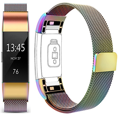 Vancle fitbit charge 2 band, stainless steel metal brac…