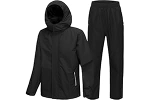 SWISSWELL Rain Suits for Men Waterproof Lightweight Windbreaker Jacket and Pants with Detachable Hood for Golf Hiking Travel