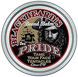 BlackBeard’s Pride Beard & Mustache Balm, Leave-in Hair & Skin Conditioner, All Natural Pure Botanicals, Butters, and Essential Oils, Suitable for all Beard and Mustache Types, Cedarwood Citrus Scent.