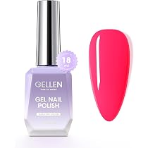 Amazon.com : Gellen Hot Pink Gel Nail Polish, 18ml Soak Off UV ...