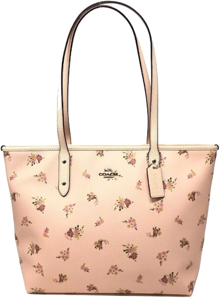 coach city zip tote pink