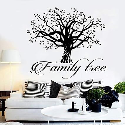 Sanzangtang Arbre Genealogique Logo Vinyle Autocollant Mural Maison Mot Citation Arbre De Vie Autocollant Maison Decoration Murale Enorme Arbre Canape Fond 47x42 Cm Amazon Fr Cuisine Maison