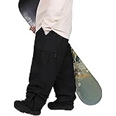 North Peak Womens Mens Baggy Snow Ski Pants Waterproof Windproof Insulated Winter Outdoor Snow Snowboard Cargo Pants