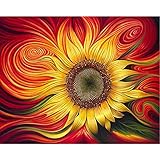 Full drill diamond embroidery sun flowers painting with diamonds mosaic rhinestone picture needlework