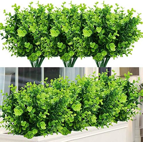 Temchy Artificial Plants Flowers Faux Boxwood Shrubs 6 Pack Lifelike Fake Greenery Foliage With 42 Stems For Garden Patio Yard Wedding Office And Farmhouse Indoor Outdoor Decor Buy Online At Best Price