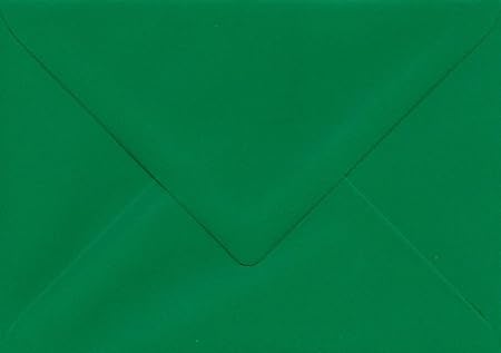 50 Briefumschläge DIN C6 grün 100g/m² mit spitzer Klappe nassklebend ohne Fenster (BU14)