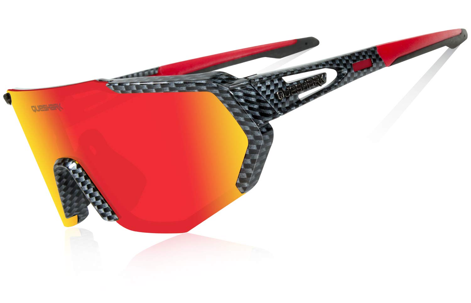 Queshark Cycling Glasses Polarized Sports Sunglasses for Men Women with 5 Lens, Anti-UV400 for Driving Fishing Glof Baseball Running Hiking